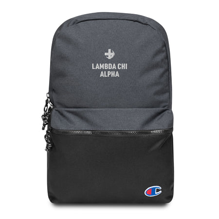 LIMITED RLEASE: Lambda Chi Embroidered Champion Backpack