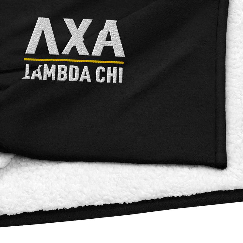 Lambda Chi sherpa blanket