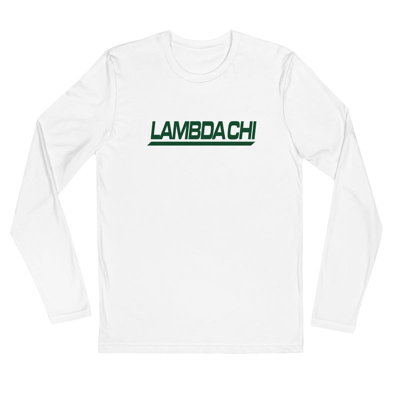 Lambda Chi Long Sleeve Fitted Crew