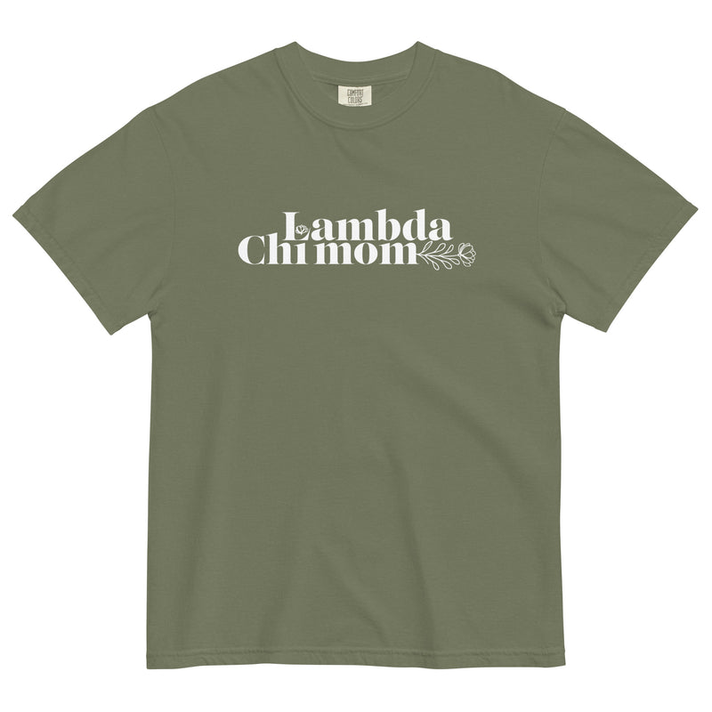 Lambda Chi Mom T-Shirt in Olive
